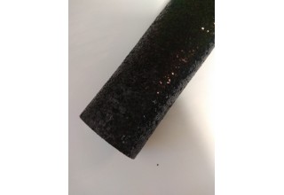 Экокожа (глиттер крупный)  20*30 см цв. черный, цена за лист